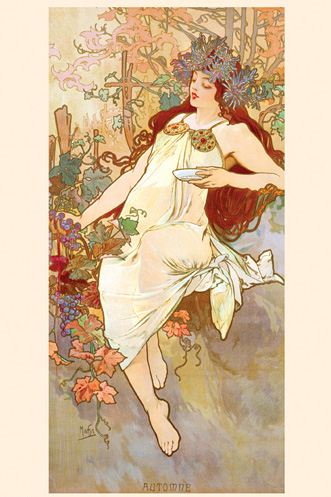 Imagen: Globalgallery.com   Artista: Alphonse Mucha,  Automne