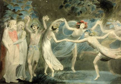 imagen: Tate.org.uk artista: William Blake  ''Oberon, Titania and Puck with Fairies Dancing'', circa 1786