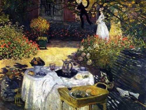 "El almuerzo" de Claude Monet - circa 1874 (Imagen: Wallcoo.net)