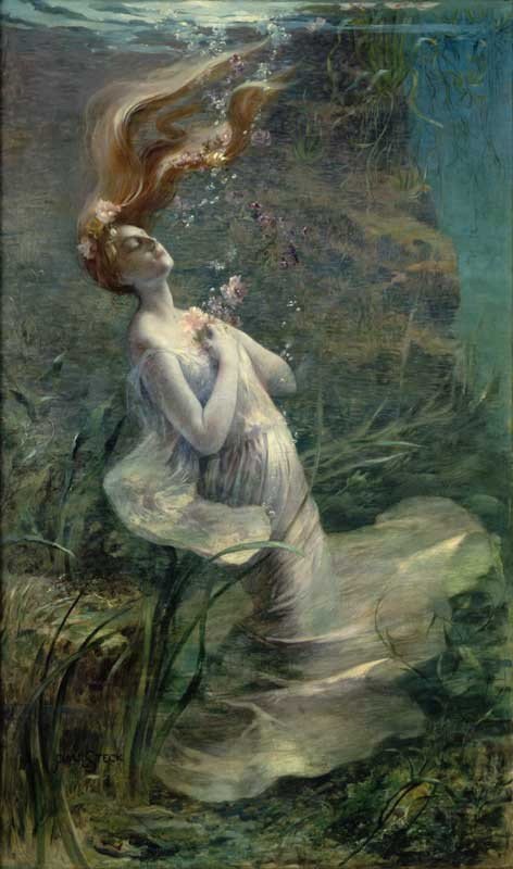 imagen: Wikimedia.org  Artista: Paul Albert Steck "Ofelia", 1895
